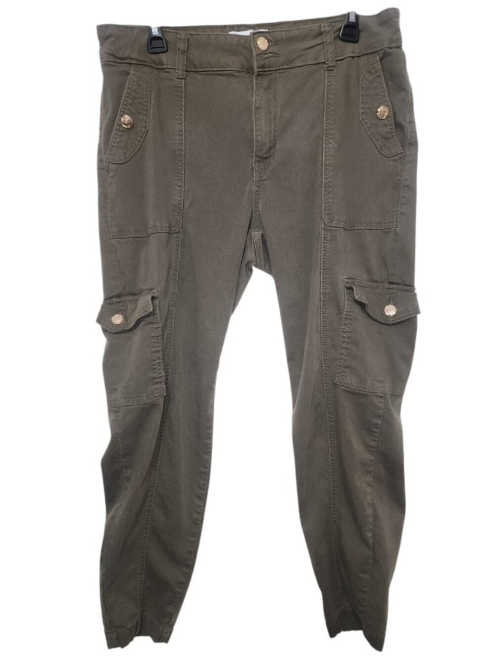Sandpiper Women 18W Olive Green Cargo Pants Stretch Utility Straight Leg
